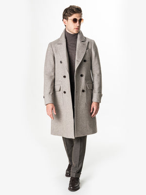 Palton Lung Barbati Maro Sartorial Herringbone BMan0009
