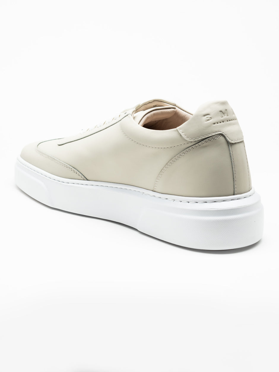 Pantofi Casual Barbati Sneakers Crem Off White Din Piele Naturala BMan0349 (6)