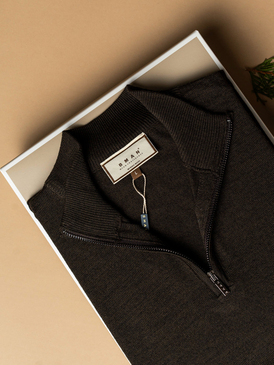 Pachet Cadou Barbati Pulover Cu Fermoar Si Camasa Bumbac Bman0018 (3)