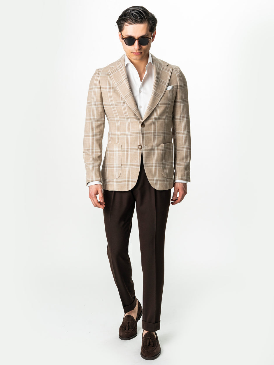 Sacou Barbati Bej Carouri Maro Vara Necaptusit Lana Vitale Barberis BMan0051 (2)