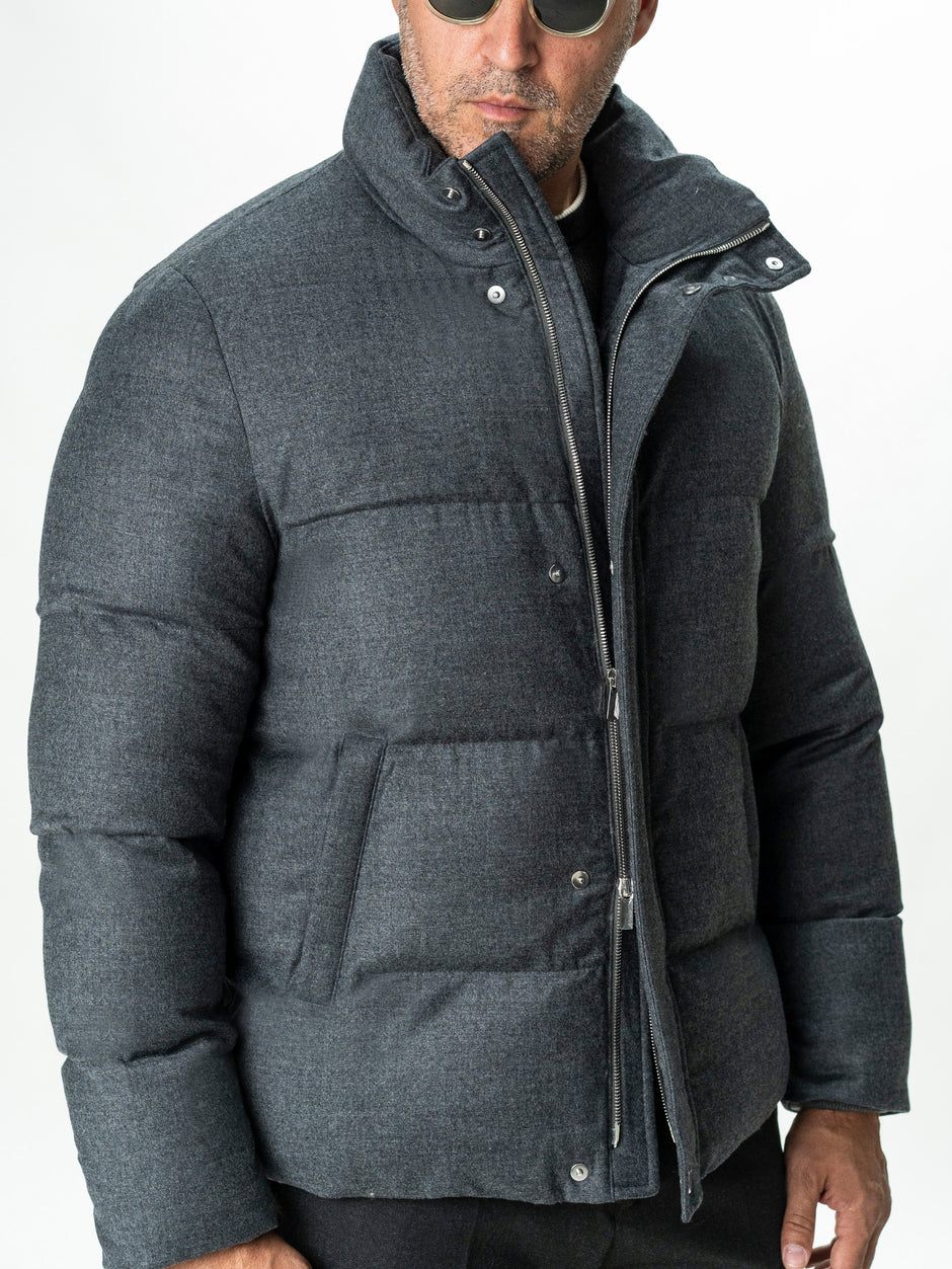 Geaca Puffer Barbati Gri Lana Vitale Barberis FeatherWeight BMan0009 (5)