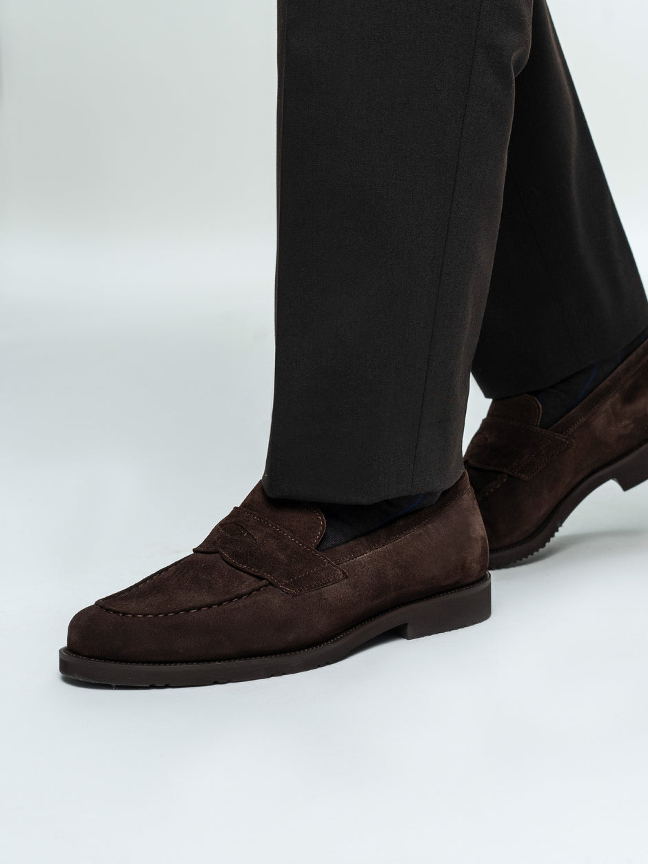 Pantaloni Eleganti Barbati Cafenii Din Lana Pentru Toamna BMan0103 (6)
