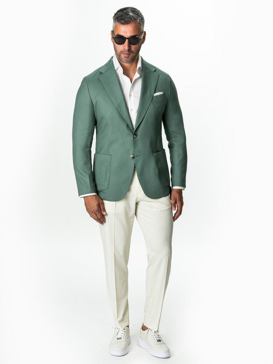 Sacou Barbati Verde 100% Lana Vitale Barberis BMan0056 (2)