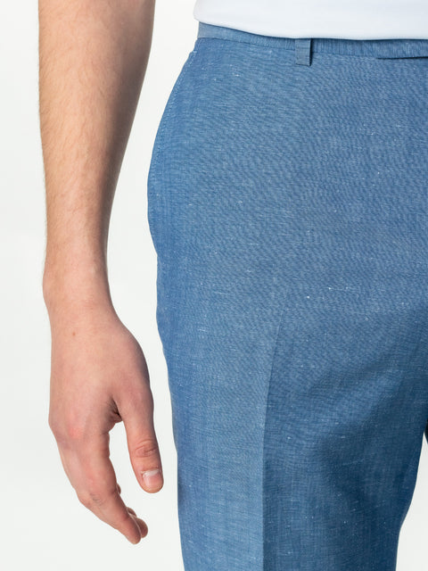 Costum In Natural 100% Vitale Barberis Albastru Ocean Barbati De Vara BMan387 (6)