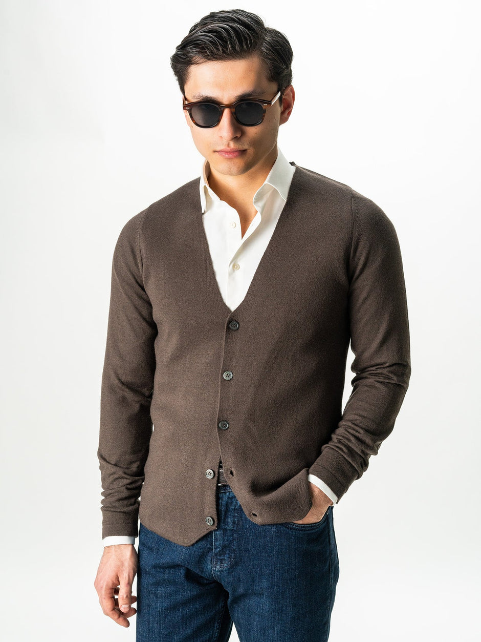 Pachet Cadou Barbati Pulover Tip Cardigan Si Camasa Bumbac Bman0379 (5)
