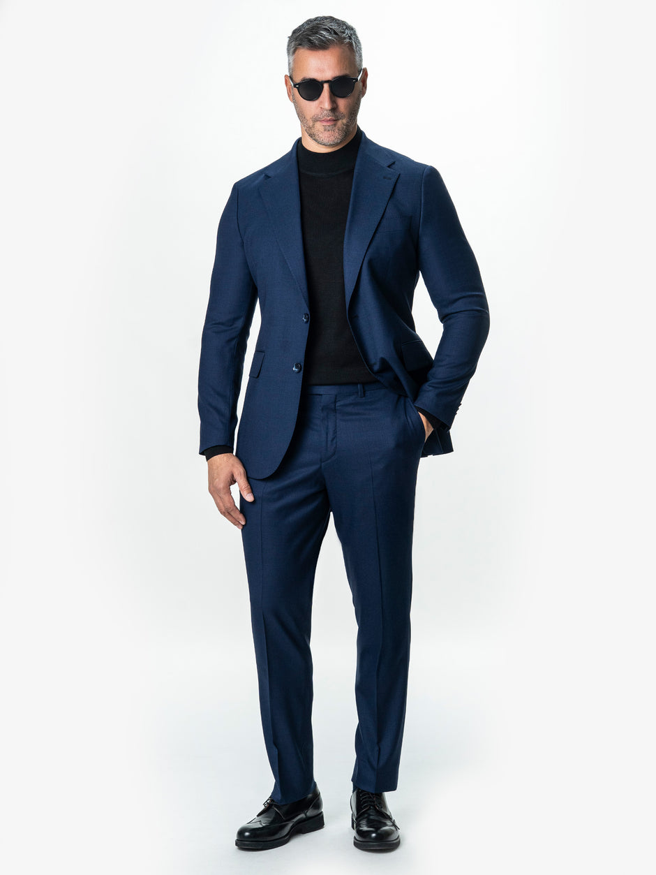Costum Barbati Elegant Bleumarin 100% Lana Vitale BMan0064 (1)
