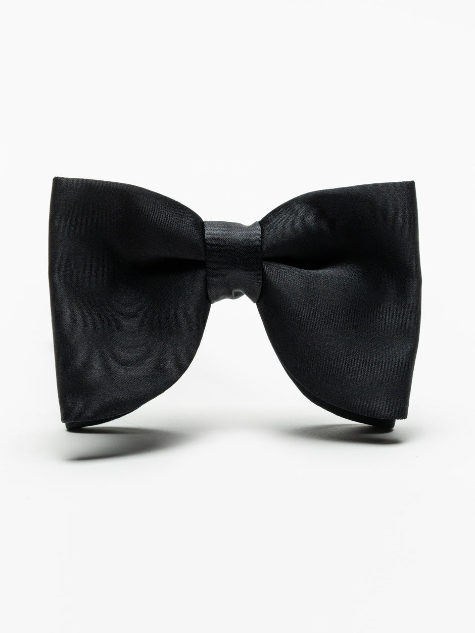 Papion Negru Semi-Lucios Barbati Design Tip Fluture BMan108 (1)