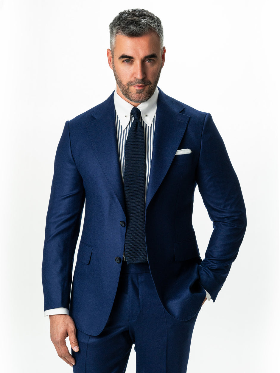 Costum Barbati Albastru Indigo 100% Lana Vitale Barberis BMan0055 (1)