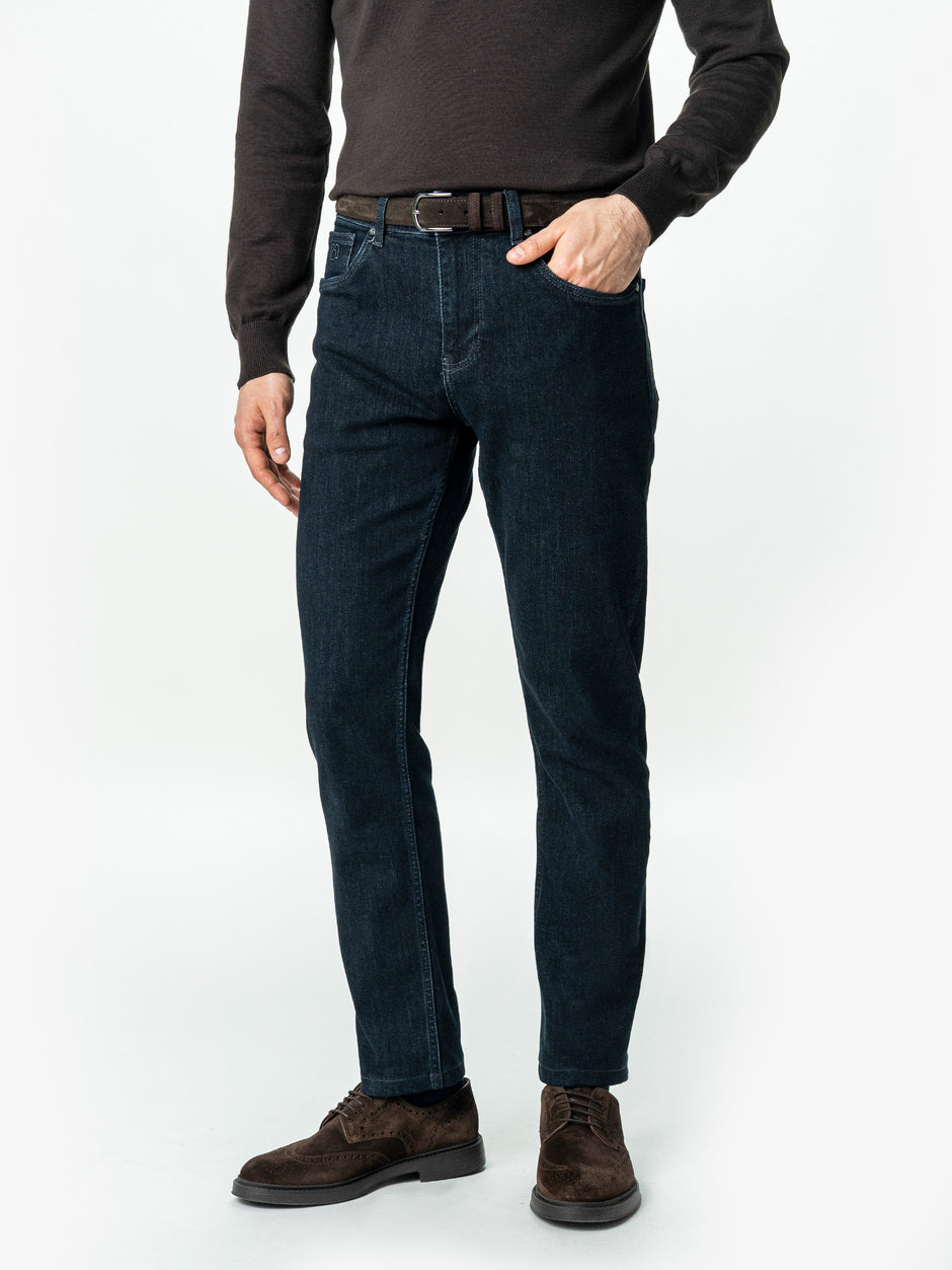 Blugi Barbati Bleumarin Comfort Fit Denim T400 BMan0003 (4)