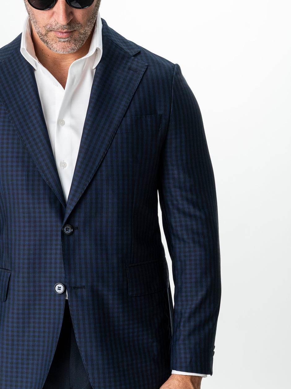 Sacou Office Barbati Bleumarin Inchis 100% Lana BMan0045 (6)