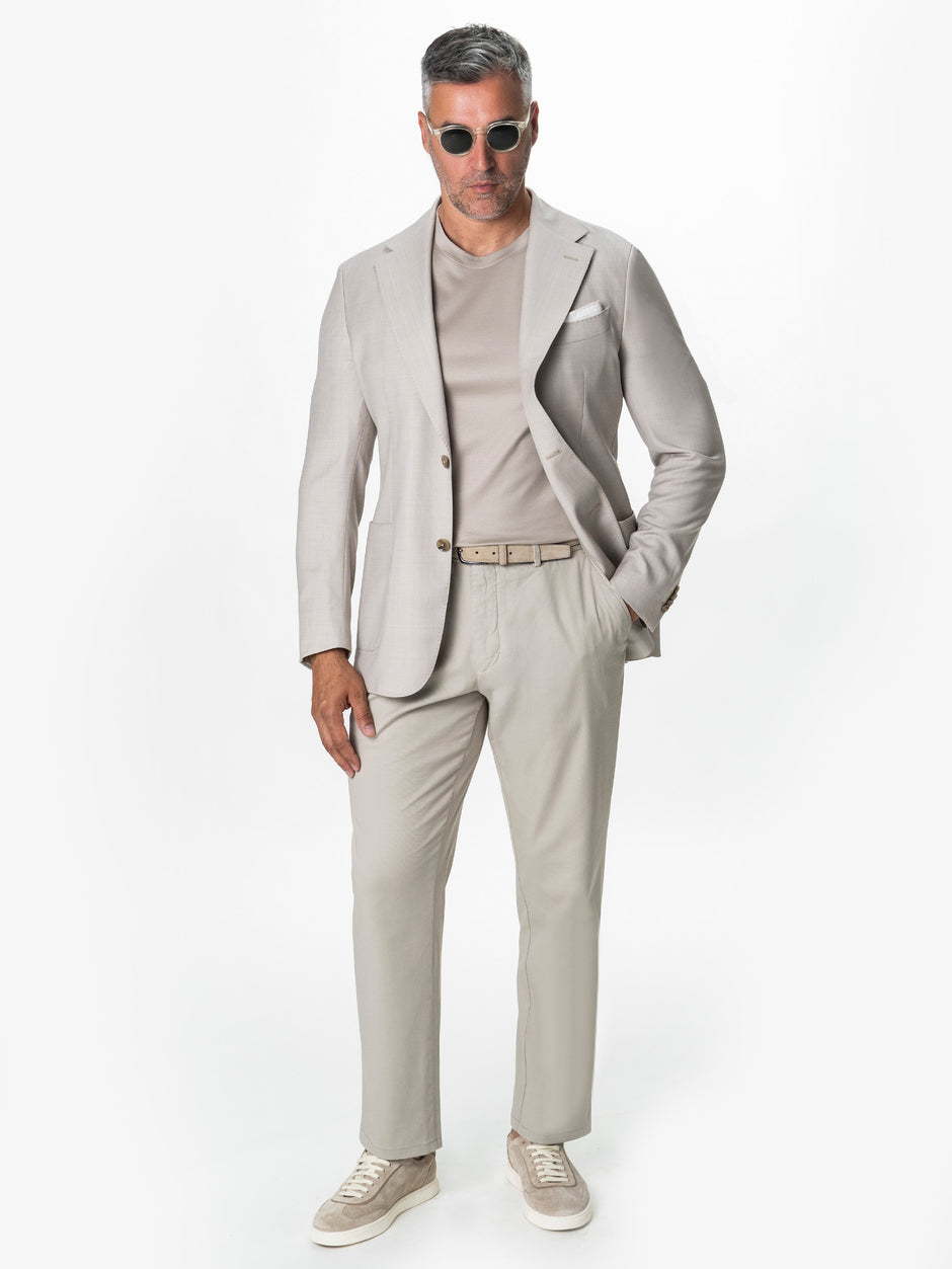 Pantaloni Chino Barbati Grej Deschis 100% Bumbac BMan0003 (4)