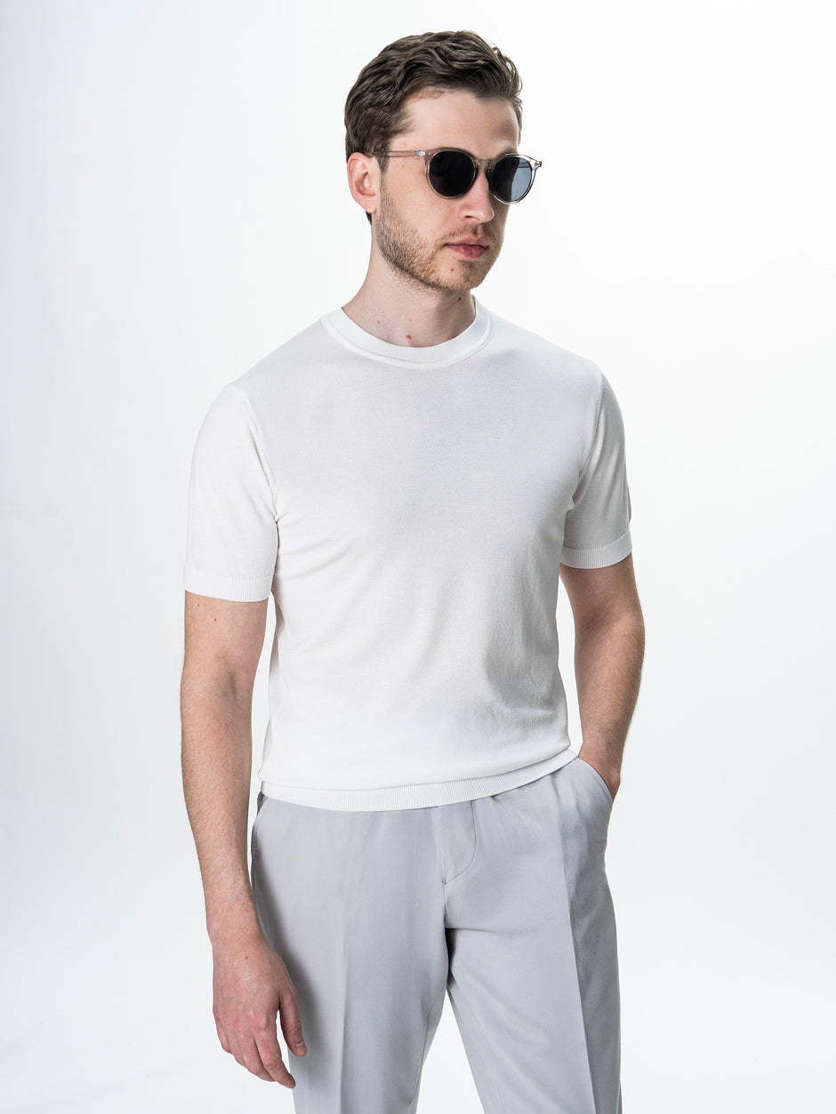 Tricou Barbati Rayon Alb BMan0102 (4)