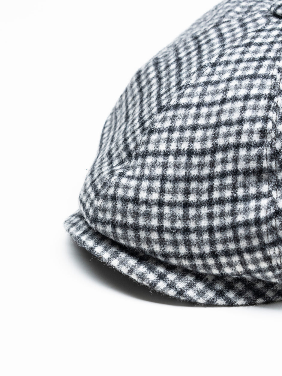 Sapca Barbati Newsboy Gri & Negru Houndstooth Shelby Design Tip Basca De Iarna Gotti BMan0006 (2)