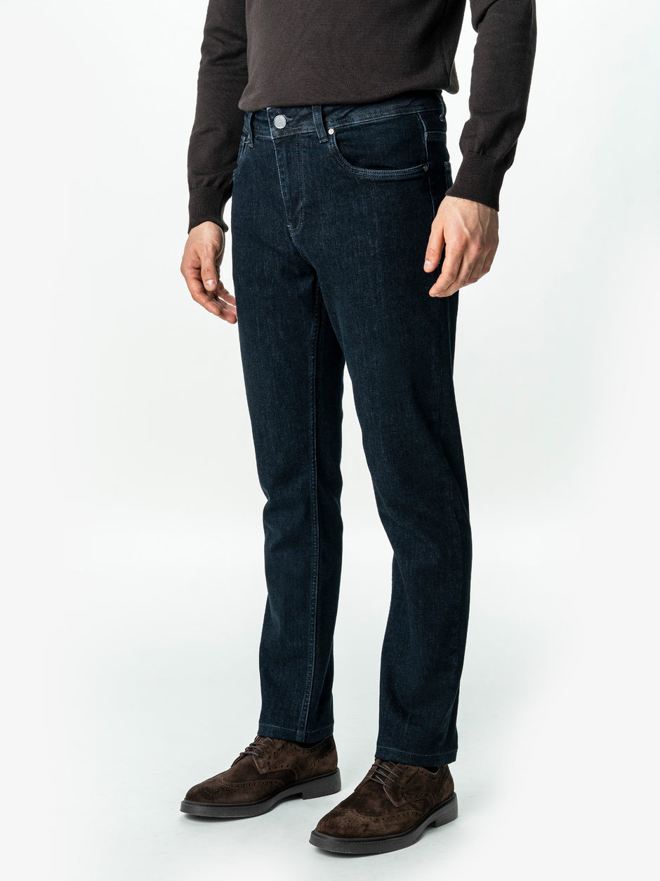 Blugi Barbati Bleumarin Comfort Fit Denim T400 BMan0003 (2)