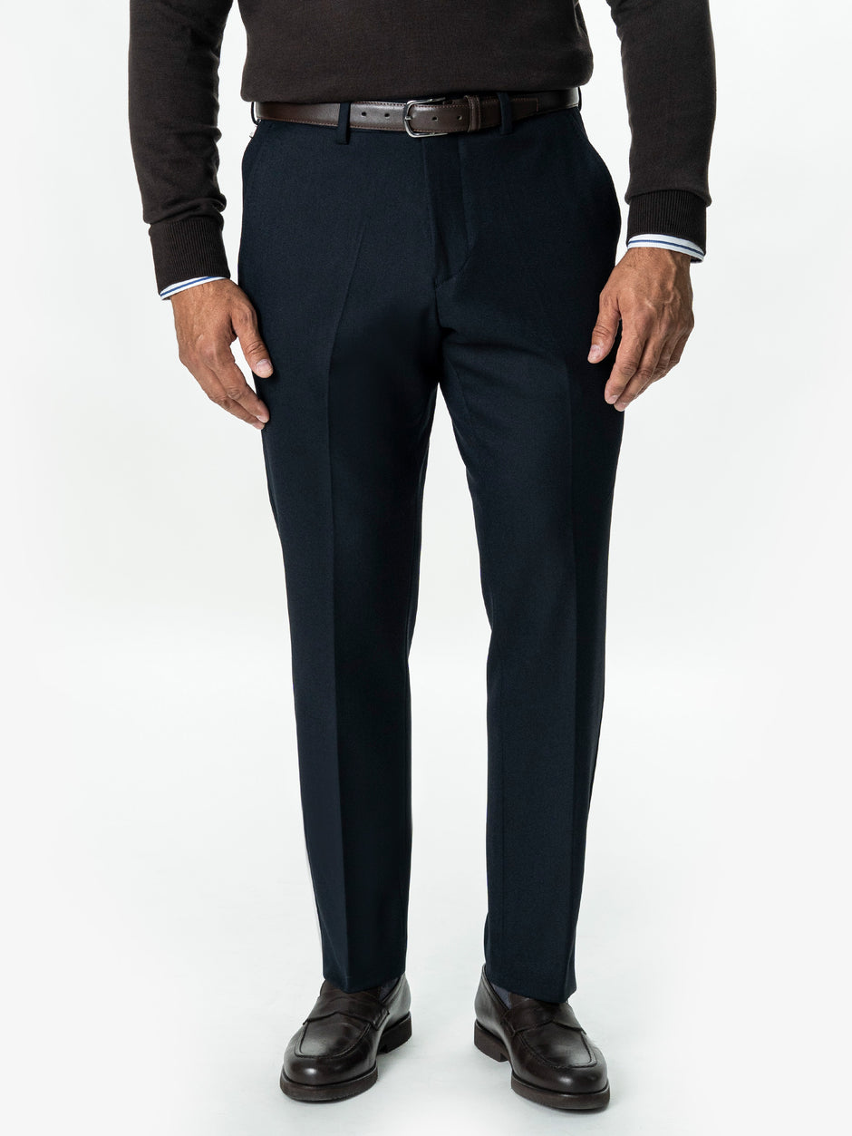 Pantaloni Eleganti Barbati Bleumarin din Lana BMan0110 (5)