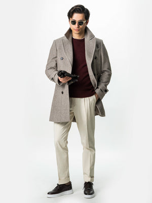 Pulover Barbati Bordo Toamna Iarna Din 100% Lana Lambswool BMan0032