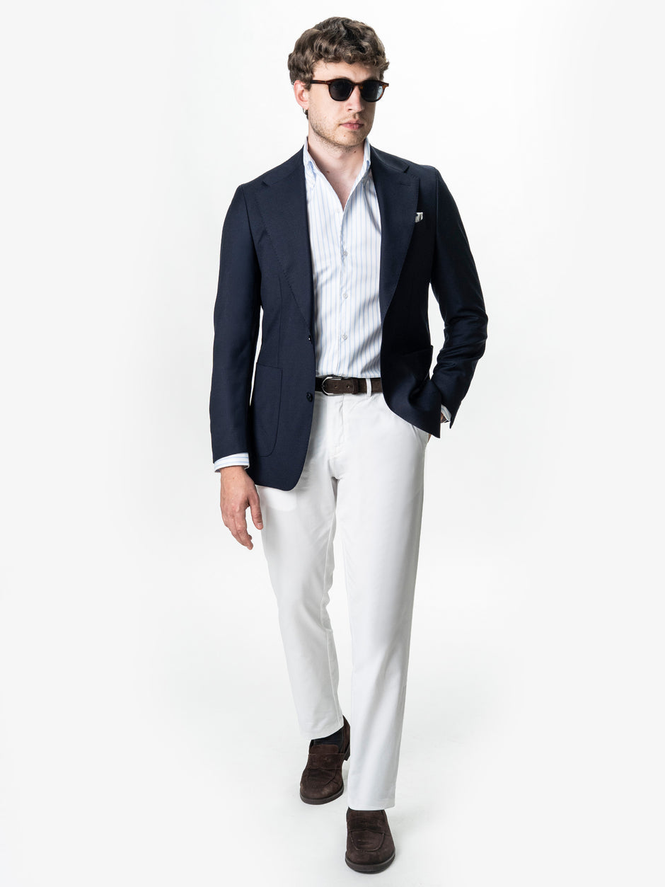 Pantaloni Barbati Chino Albi 100% Bumbac BMan0005 (7)