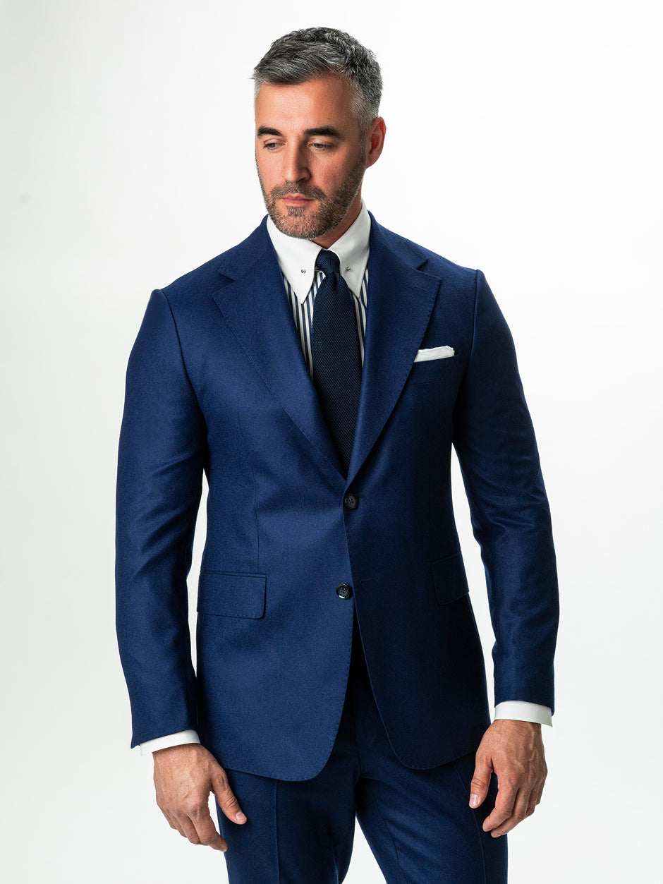 Costum Barbati Albastru Indigo 100% Lana Vitale Barberis BMan0055 (6)