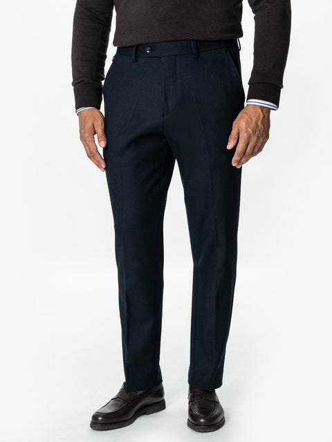 Pantaloni Eleganti Barbati Bleumarin din Lana BMan0110