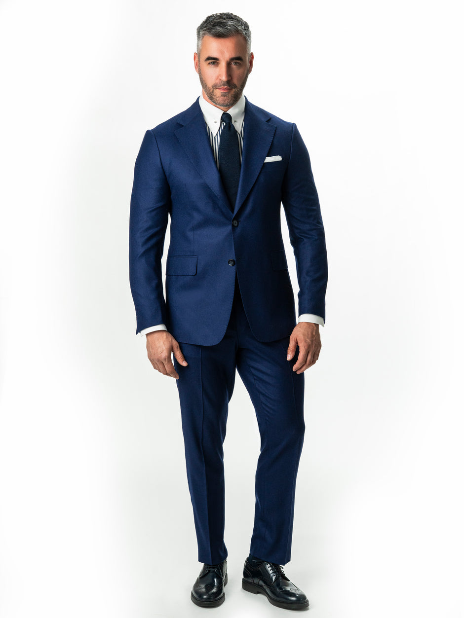 Costum Barbati Albastru Indigo 100% Lana Vitale Barberis BMan0055 (2)