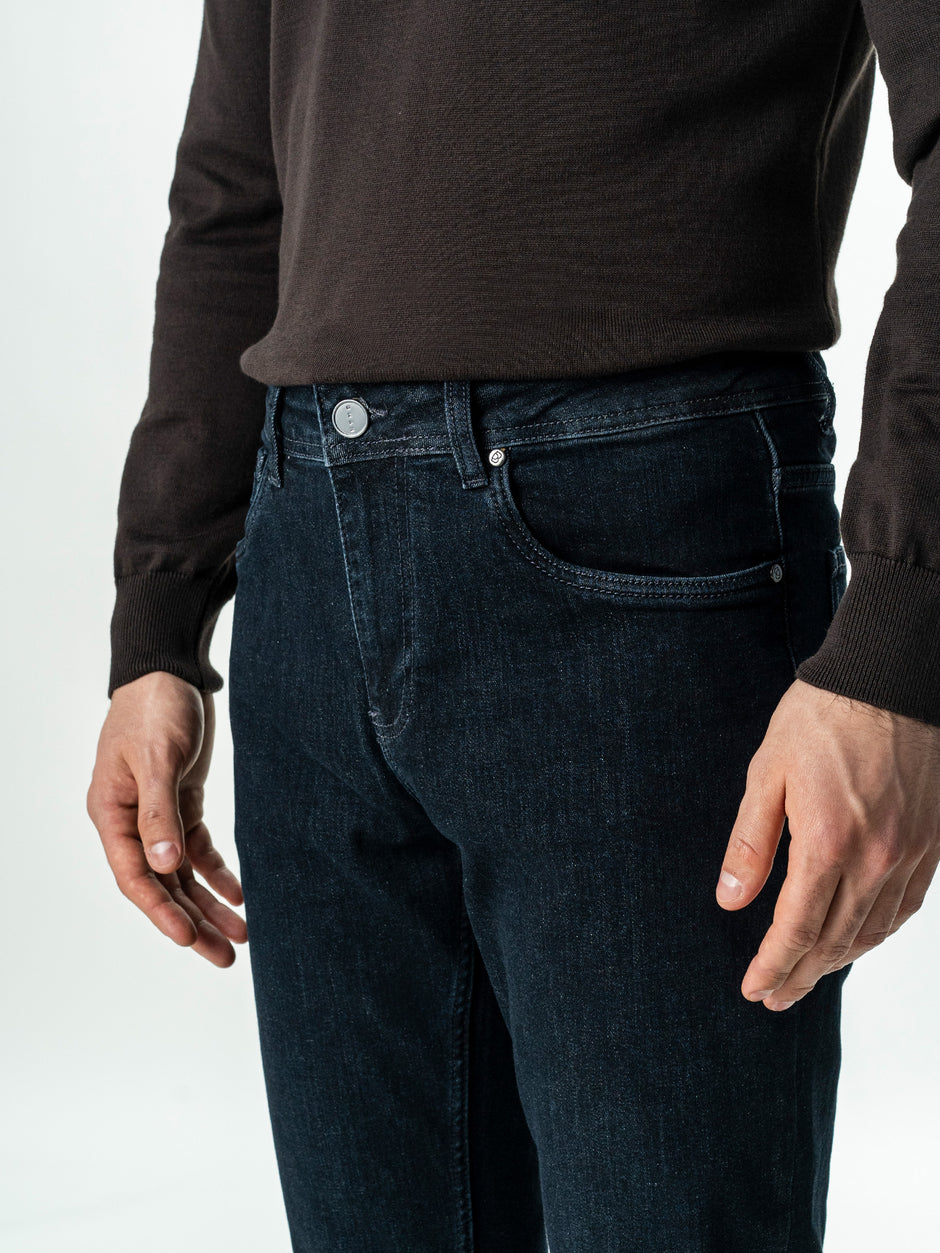 Blugi Barbati Bleumarin Comfort Fit Denim T400 BMan0003 (6)