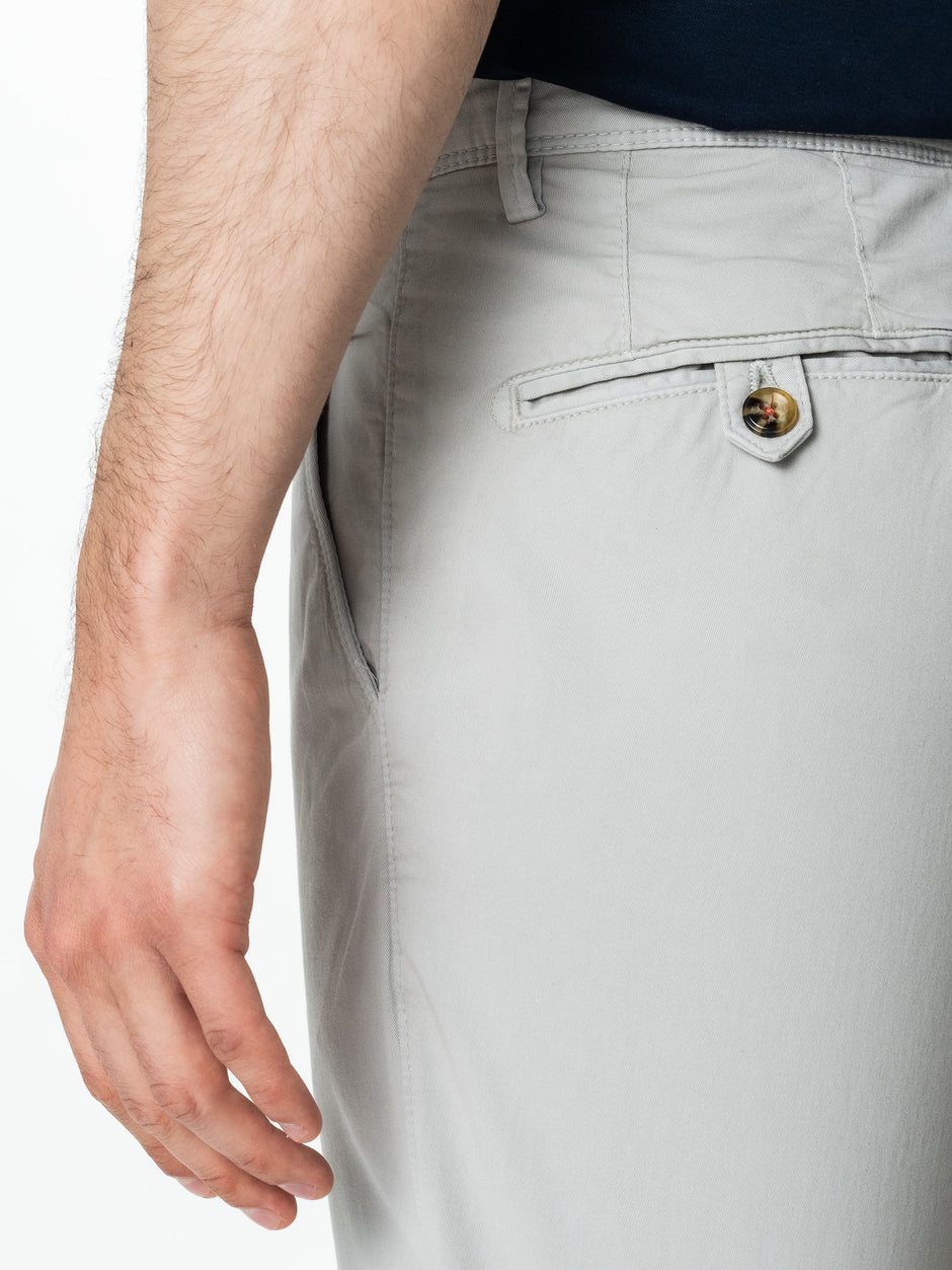 Pantaloni Chinos Barbati Gri Deschis Bumbac Santanderia BMan521 (4)