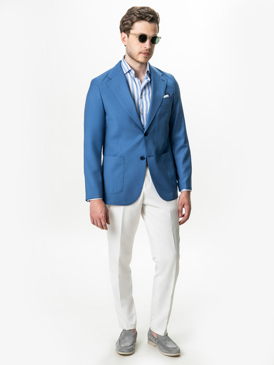 Sacou Barbati Bleu 100% Lana Vitale Barberis BMan0056 (6)