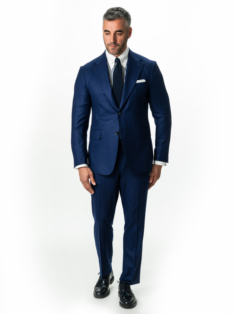 Costum Barbati Albastru Indigo 100% Lana Vitale Barberis BMan0055 (8)