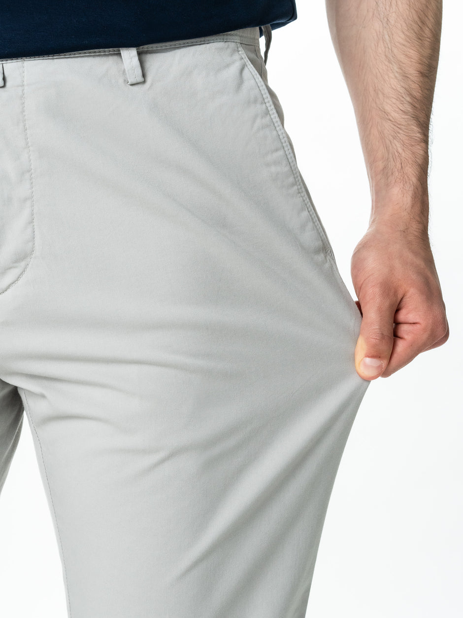 Pantaloni Chinos Barbati Gri Deschis Bumbac Santanderia BMan521 (5)