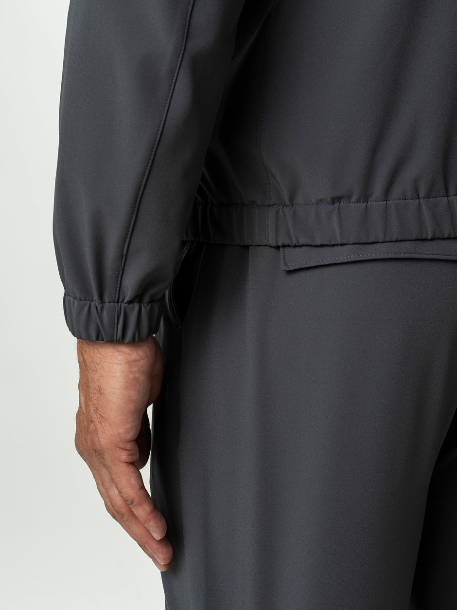 Jacheta Barbati Gri Deschis Din Material Tehnic Elastic BMan0006 (8)