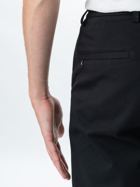 Pantaloni Negri Casual Premium Flexo Cu Snur Barbati Bumbac Tip Rayon BMan718 (6)