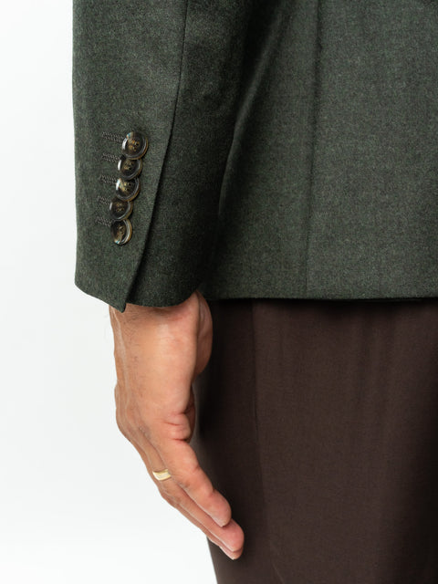 Sacou Bărbați Office & Smart Casual Verde Inchis Flanel 100% Lana Vitale Barberis Toamna Iarna BMan0010 (4)