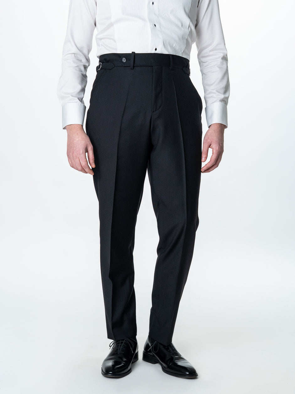 Costum Ceremonie Barbati Smoking Negru Lana Vitale Barberis BMan341 (6)