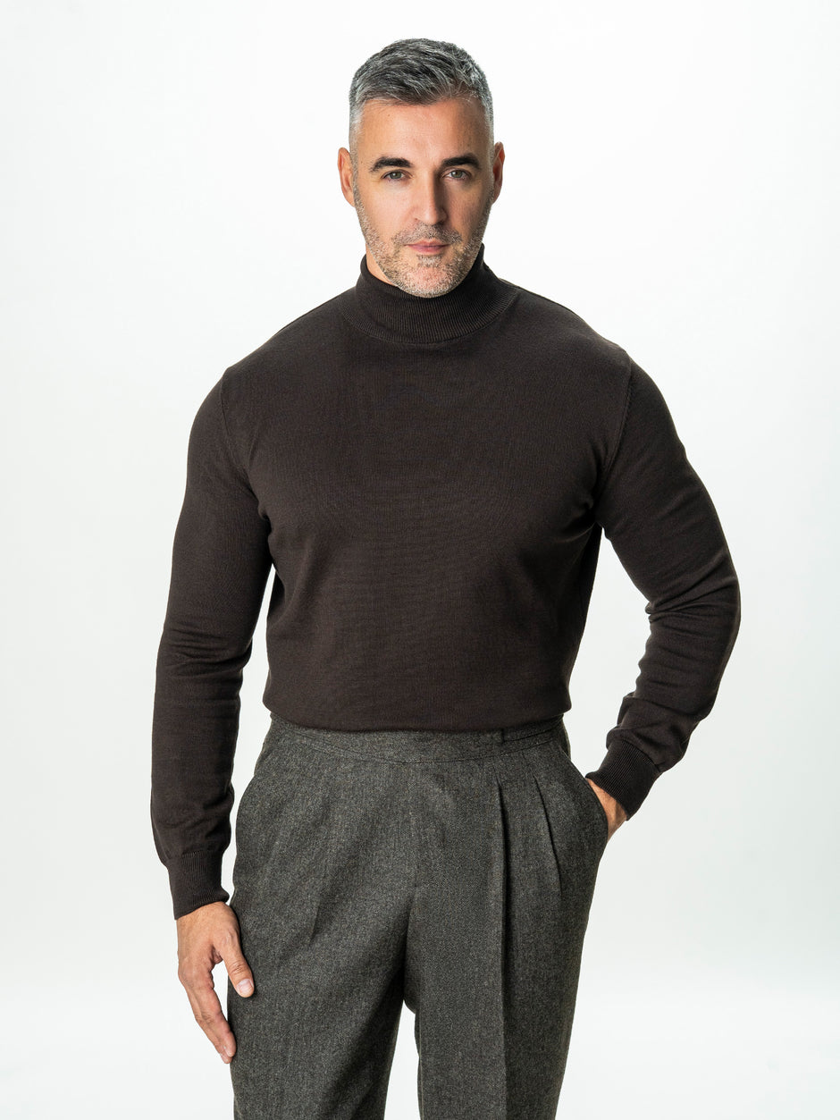 Pulover Tip Helanca Maro Cafeniu Barbati Bumbac Premium Levent Cottone BMan0007 (2)