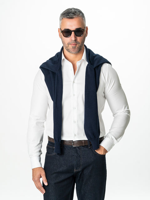 Camasa Barbati Alba Off White Bumbac Italian Premium No Iron BMan0062