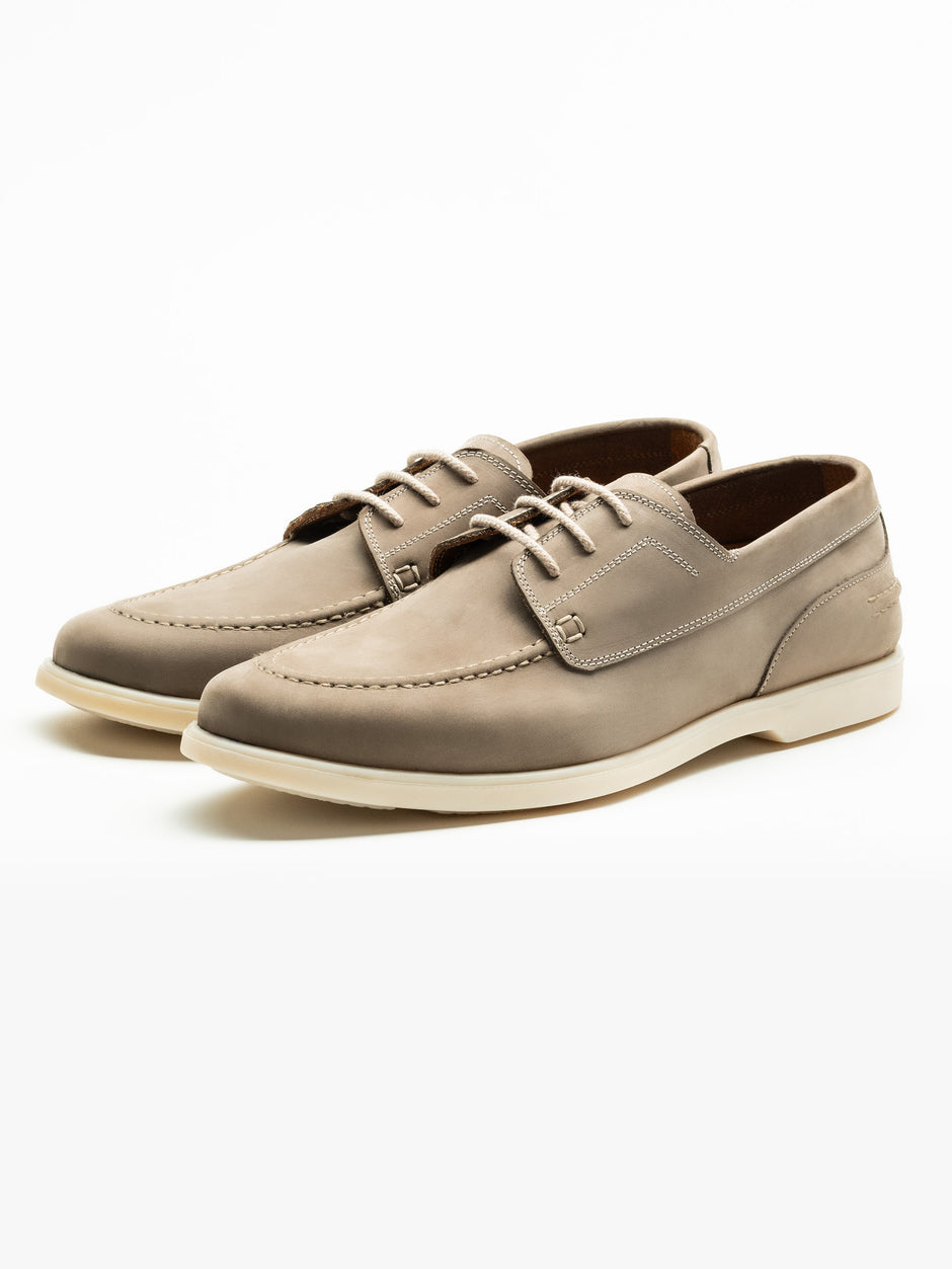 Mocasini Casual Barbati Bej Din Piele Naturala Nubuc Talpa Ortopedica BMan218 (1)