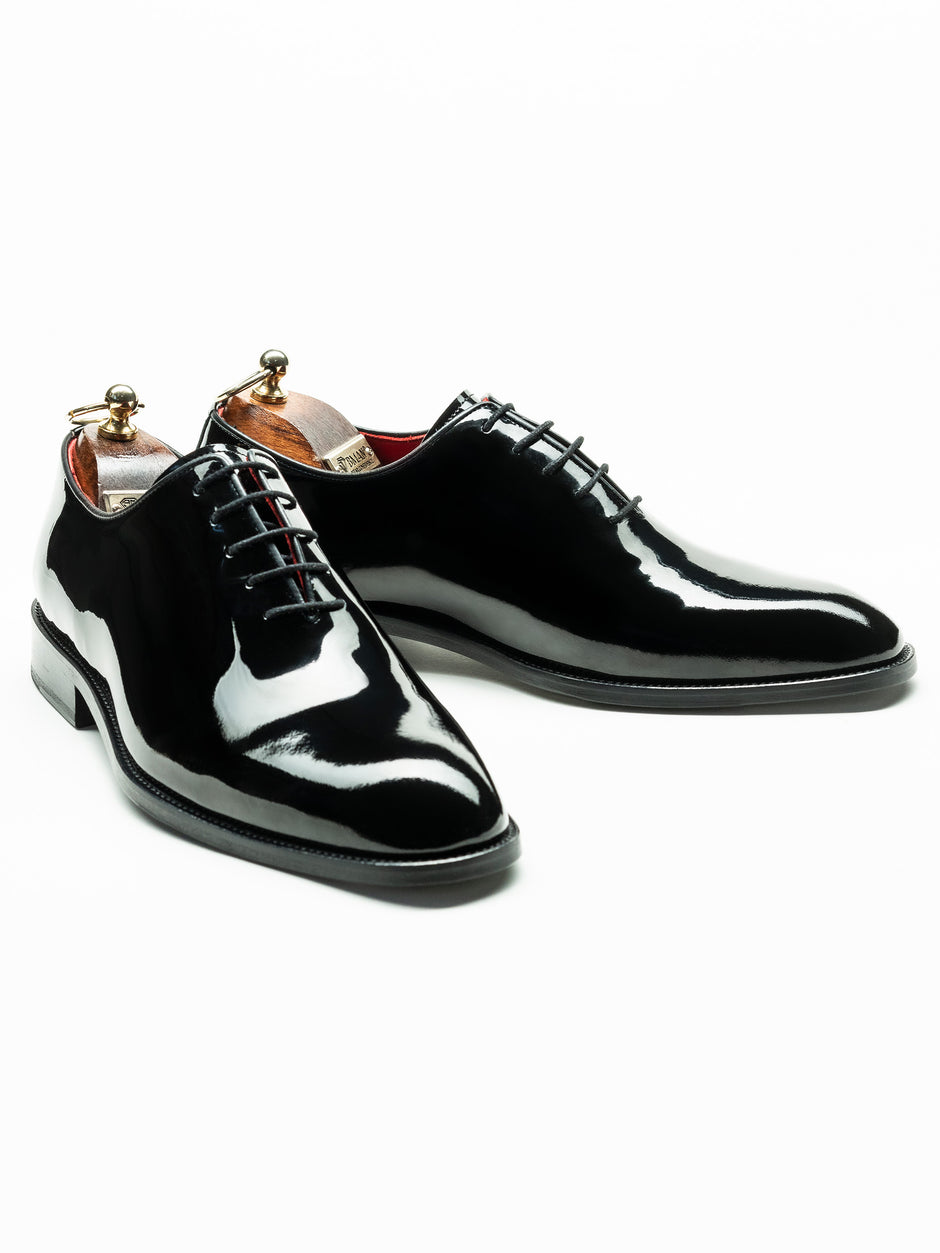 Pantofi Eleganti Barbati Negru Lucios Ceremonie 100% Piele Naturala BMan0412 (1)