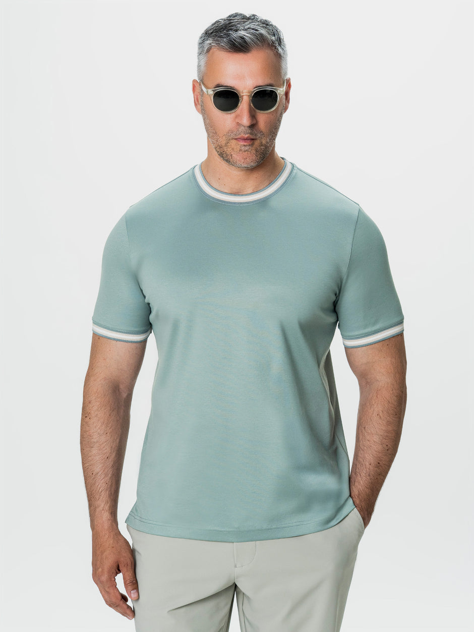 Tricou Barbati Verde Menta 100% Bumbac Egiptean BMan280 (1)