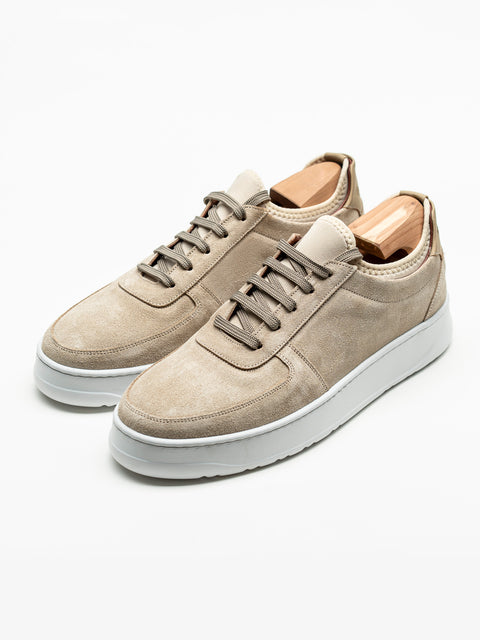 Pantofi Casual Crem Piele Intoarsa BMan0359