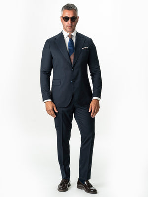 Costum Barbati Elegant Bleumarin Inchis Impermeabil si Nesifonabil BMan0065