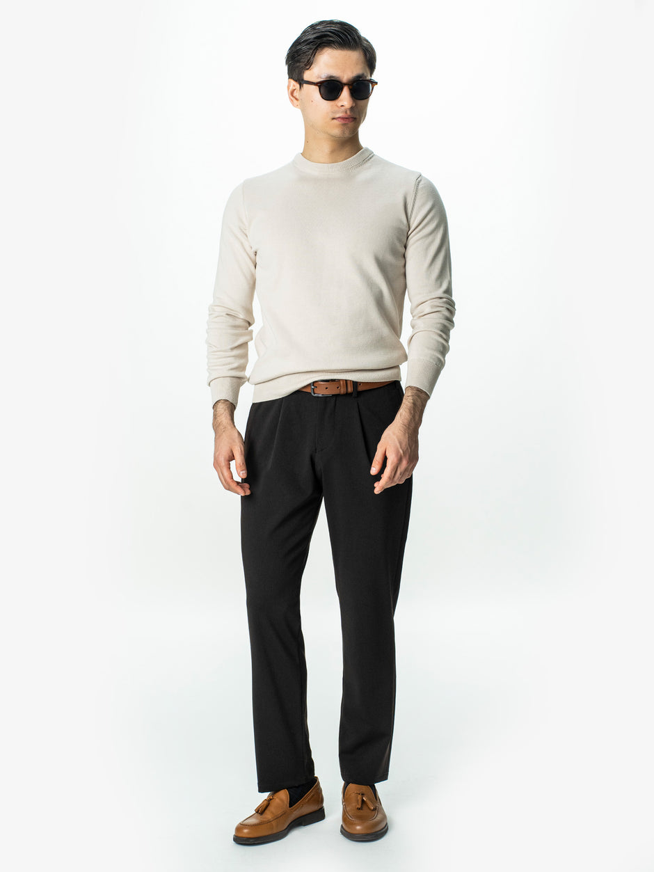 Pulover Casual Crem Bărbați 100% Bumbac Levent Cottone  BMan0008 (4)