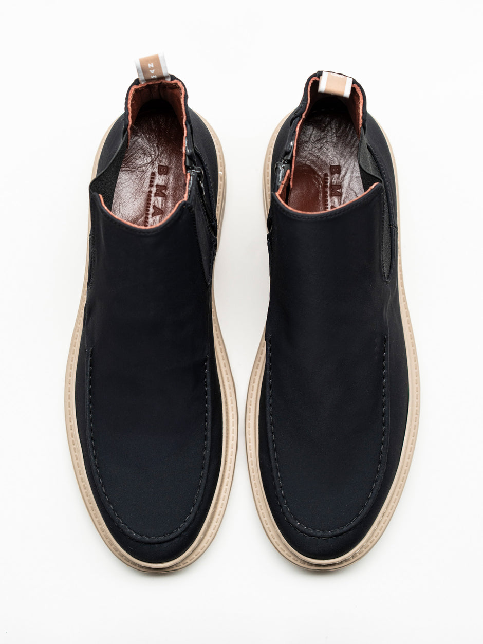 Ghete Barbati Negre Impermeabile Si Interior Din Piele Cu Talpa Din Spuma BMan151 (4)