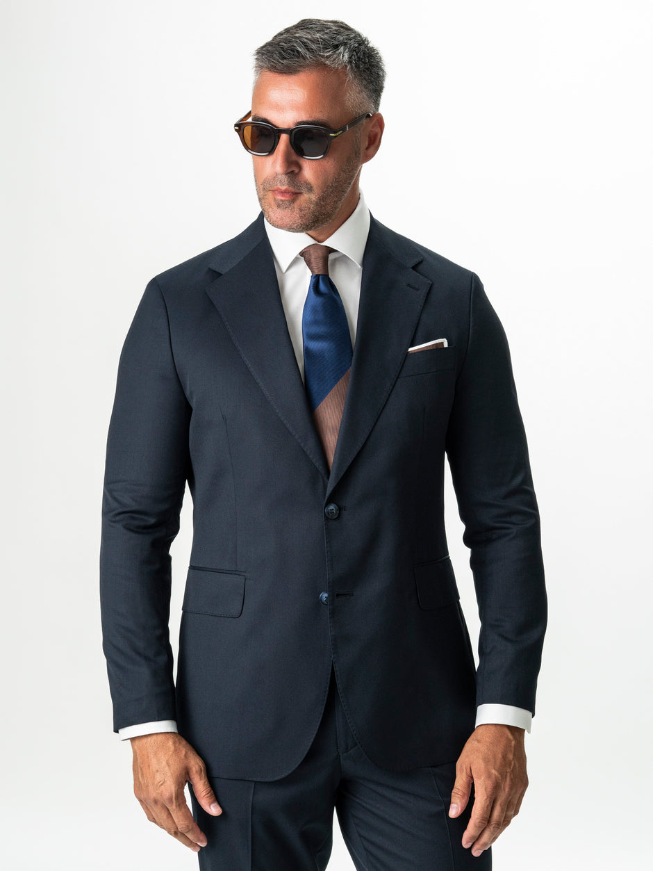 Costum Barbati Elegant Bleumarin Inchis Impermeabil si Nesifonabil BMan0065 (2)
