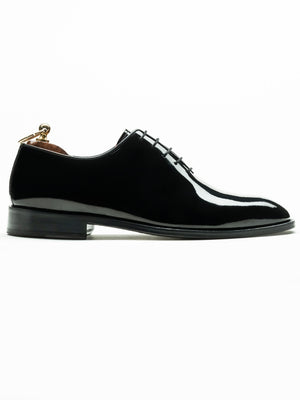 Pantofi  Barbati Negru Lucios Ceremonie 100% Piele Naturala BMan0412