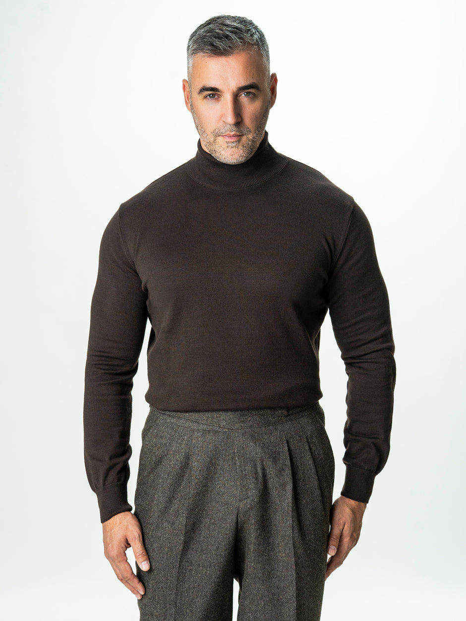 Pulover Tip Helanca Maro Cafeniu Barbati Bumbac Premium Levent Cottone BMan0007 (5)