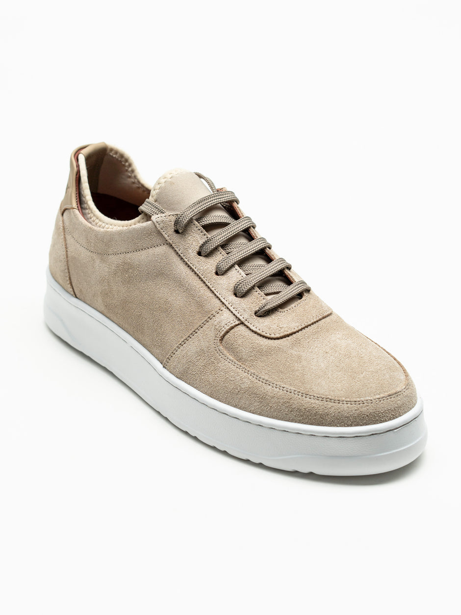 Pantofi Casual Crem Piele Intoarsa BMan0359 (5)