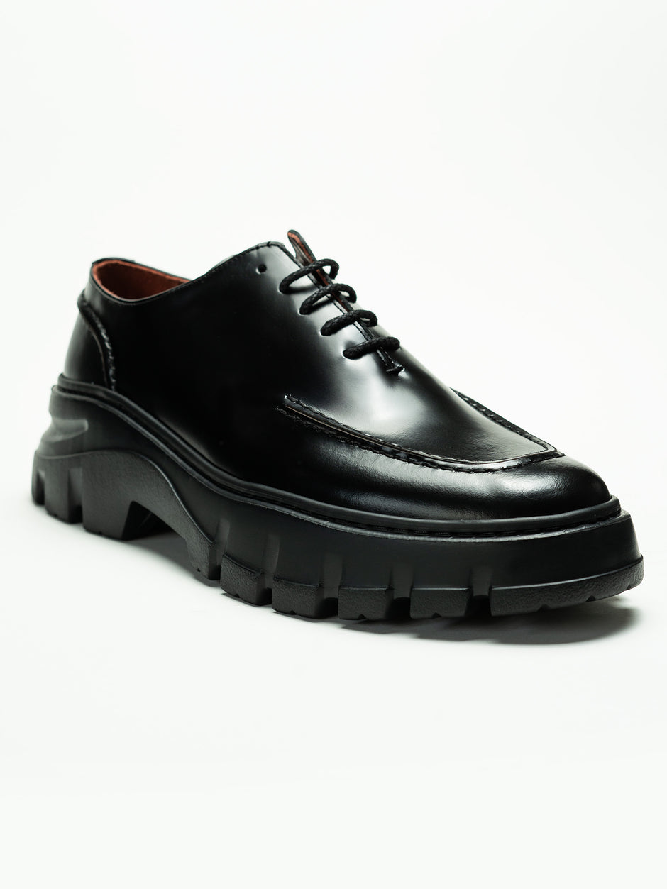 Pantofi Negri Semiluciosi Barbati Din Piele Naturala Design Zante BMan0420 (3)