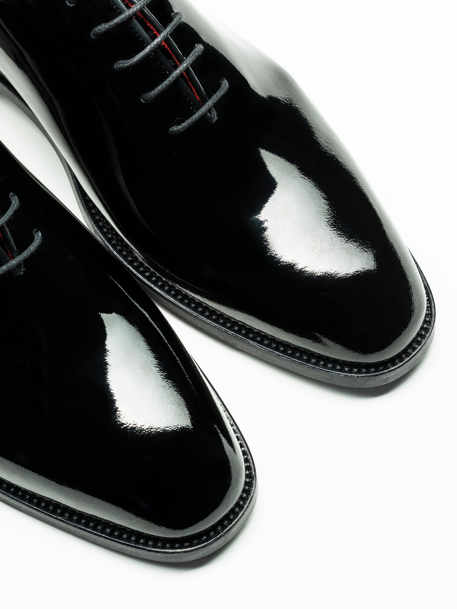 Pantofi Eleganti Barbati Negru Lucios Ceremonie 100% Piele Naturala BMan0412 (4)