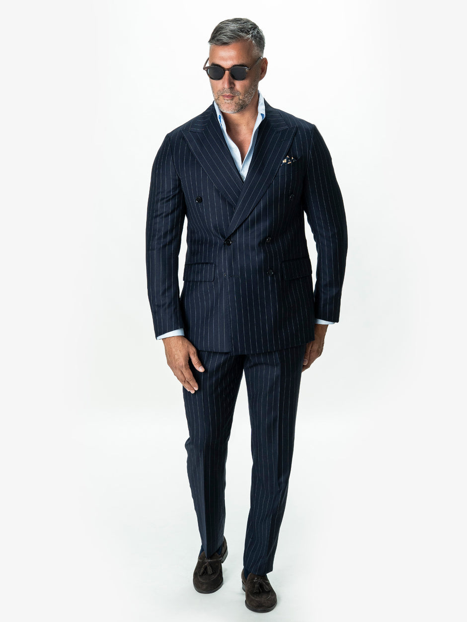 Costum Bleumarin La Doua Randuri 100% Lana BMan0104 (3)