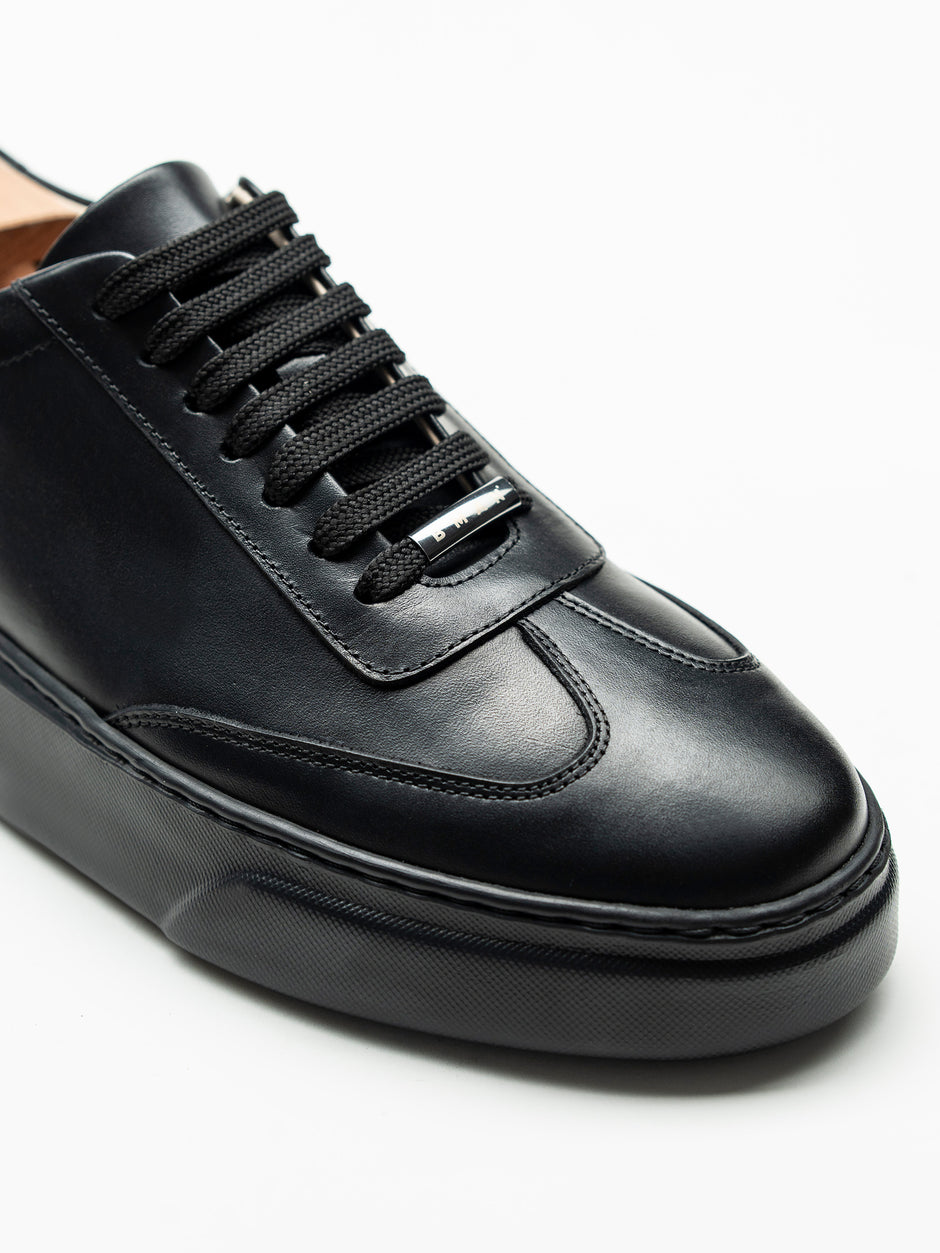 Pantofi Casual Barbati Negri Tip Sneakers Piele Naturala BMan0349 (6)